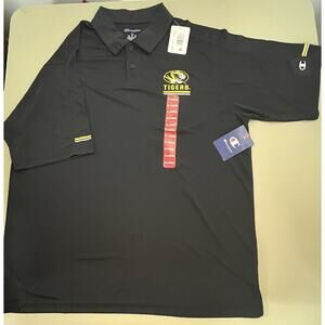 Missouri Tigers Champion Men’s 2 Button Polo XL Black Mizzou